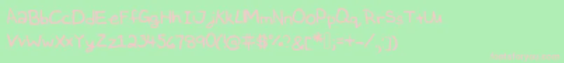 Nataliesfont Font – Pink Fonts on Green Background