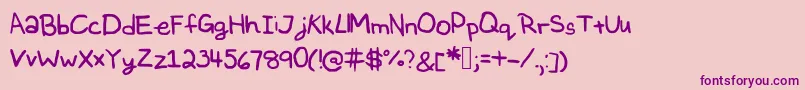 Шрифт Nataliesfont – фиолетовые шрифты на розовом фоне