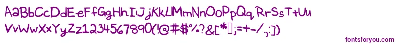 Шрифт Nataliesfont – фиолетовые шрифты на белом фоне