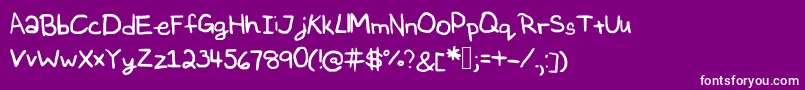 フォントNataliesfont – 紫の背景に白い文字