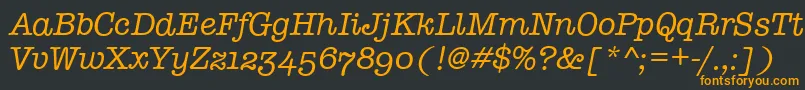Шрифт TypewriterOsfItalic – оранжевые шрифты на чёрном фоне