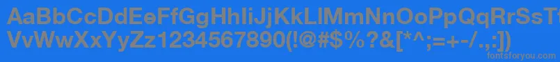 HelveticaLt75Bold-Schriftart – Graue Schriften auf blauem Hintergrund
