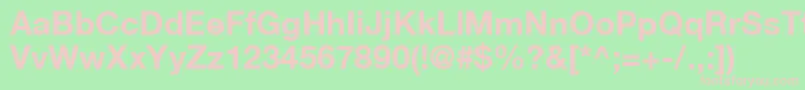 HelveticaLt75Bold Font – Pink Fonts on Green Background