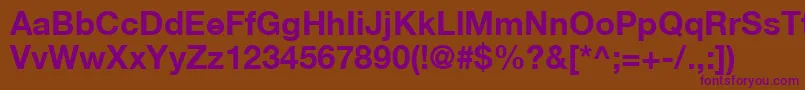 HelveticaLt75Bold Font – Purple Fonts on Brown Background