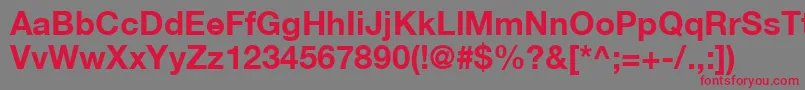 HelveticaLt75Bold Font – Red Fonts on Gray Background