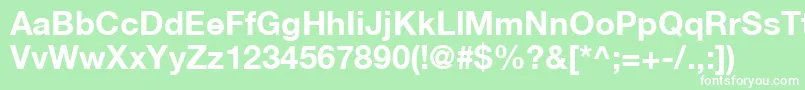 HelveticaLt75Bold Font – White Fonts on Green Background