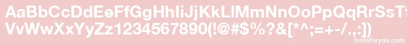 Police HelveticaLt75Bold – polices blanches sur fond rose