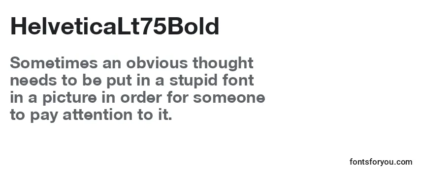Przegląd czcionki HelveticaLt75Bold