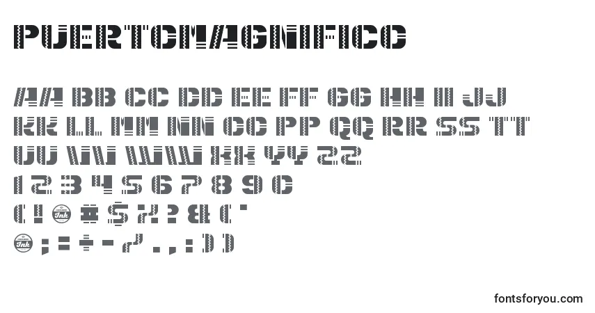 PuertoMagnificoフォント–アルファベット、数字、特殊文字