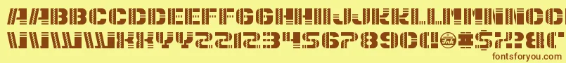 PuertoMagnifico Font – Brown Fonts on Yellow Background