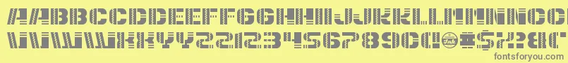 フォントPuertoMagnifico – 黄色の背景に灰色の文字