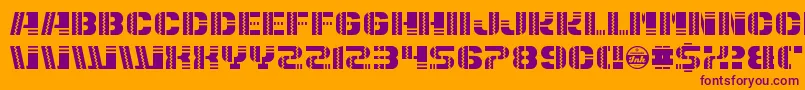 PuertoMagnifico Font – Purple Fonts on Orange Background