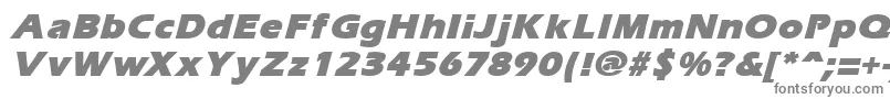 フォントErgoemildblackItalic – 白い背景に灰色の文字