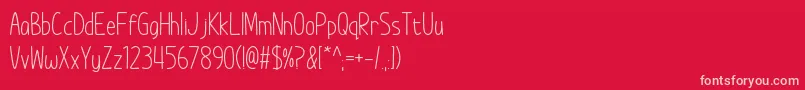 ImWunderlandSpacedOut Font – Pink Fonts on Red Background