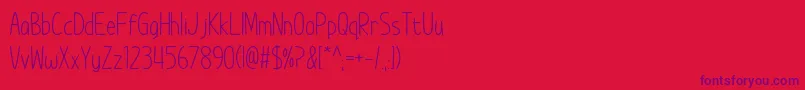 ImWunderlandSpacedOut Font – Purple Fonts on Red Background