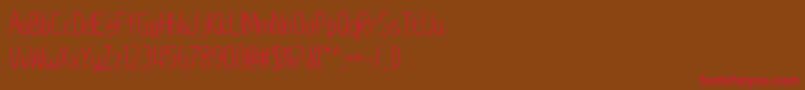 ImWunderlandSpacedOut Font – Red Fonts on Brown Background