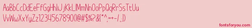 ImWunderlandSpacedOut Font – Red Fonts on Pink Background