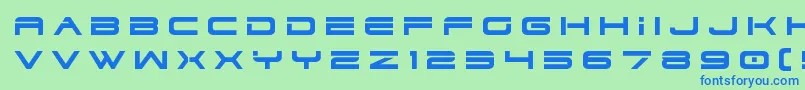 Dodger3title Font – Blue Fonts on Green Background