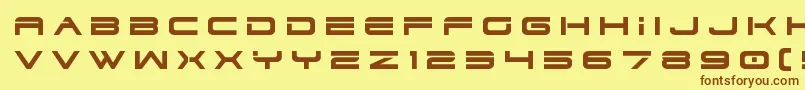 Dodger3title-fontti – ruskeat fontit keltaisella taustalla