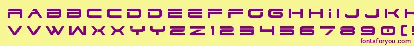 Dodger3title Font – Purple Fonts on Yellow Background