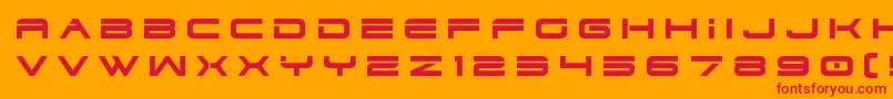 Dodger3title Font – Red Fonts on Orange Background