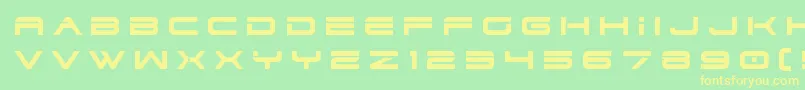 Dodger3title Font – Yellow Fonts on Green Background