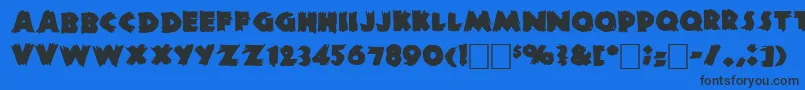Шрифт DsZombieCyr – чёрные шрифты на синем фоне