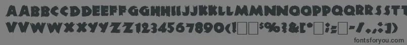 DsZombieCyr Font – Black Fonts on Gray Background