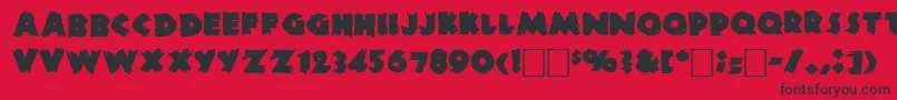 DsZombieCyr Font – Black Fonts on Red Background