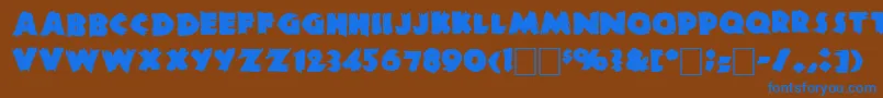 DsZombieCyr Font – Blue Fonts on Brown Background