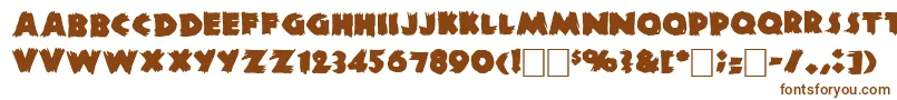 DsZombieCyr Font – Brown Fonts on White Background