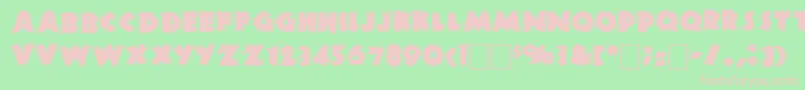 DsZombieCyr Font – Pink Fonts on Green Background