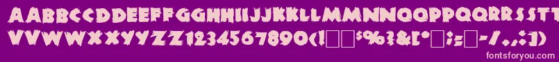 DsZombieCyr Font – Pink Fonts on Purple Background