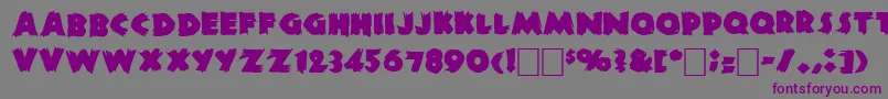 DsZombieCyr-Schriftart – Violette Schriften auf grauem Hintergrund