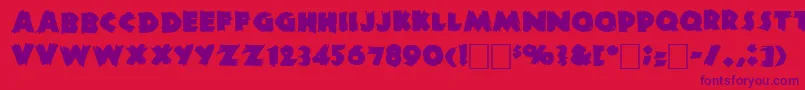 DsZombieCyr Font – Purple Fonts on Red Background