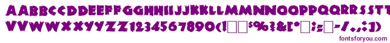 DsZombieCyr Font – Purple Fonts on White Background