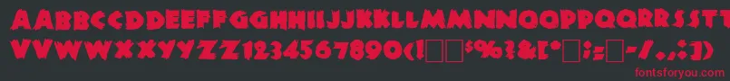 DsZombieCyr Font – Red Fonts on Black Background