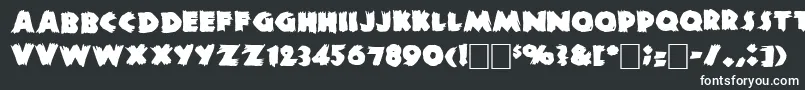 DsZombieCyr Font – White Fonts on Black Background