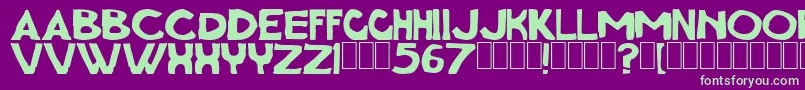 Char Font – Green Fonts on Purple Background