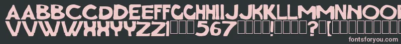 フォントChar – 黒い背景にピンクのフォント