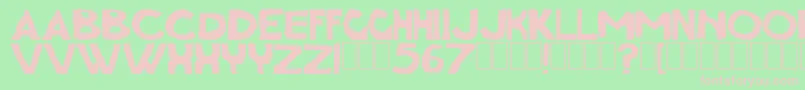 Char Font – Pink Fonts on Green Background