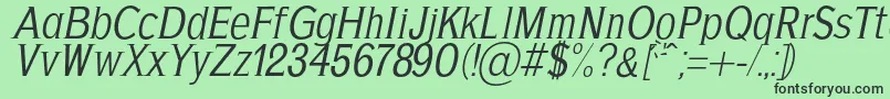 AgajdaRegularItalic Font – Black Fonts on Green Background