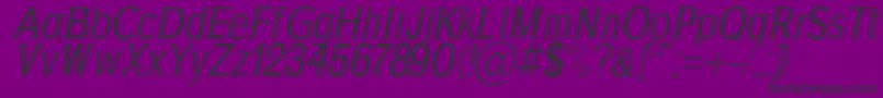 AgajdaRegularItalic Font – Black Fonts on Purple Background