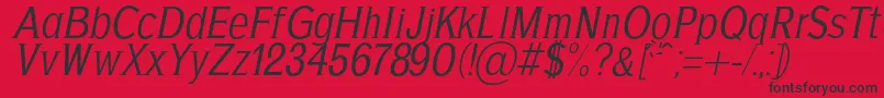 AgajdaRegularItalic Font – Black Fonts on Red Background