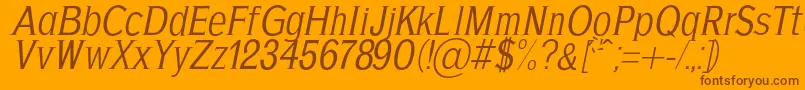 AgajdaRegularItalic Font – Brown Fonts on Orange Background