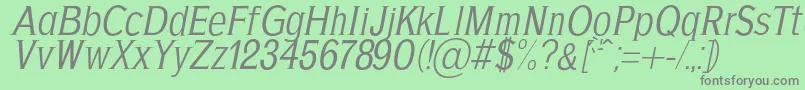 AgajdaRegularItalic Font – Gray Fonts on Green Background