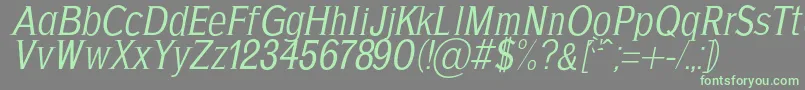 AgajdaRegularItalic Font – Green Fonts on Gray Background