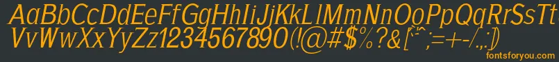 AgajdaRegularItalic Font – Orange Fonts on Black Background