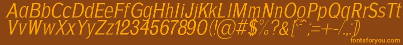 Шрифт AgajdaRegularItalic – оранжевые шрифты на коричневом фоне