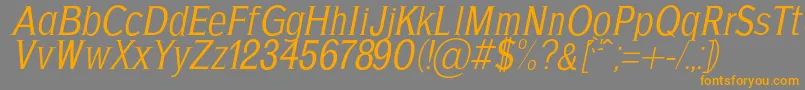 AgajdaRegularItalic Font – Orange Fonts on Gray Background